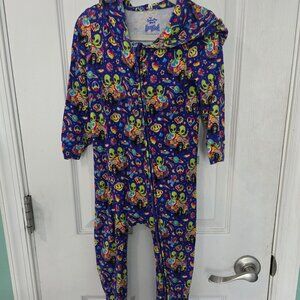Posh Peanut x Lisa Frank 2t bamboo one piece with hood